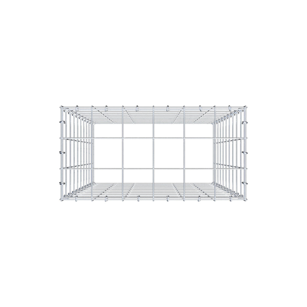 Anbaugabione Typ 3 100 cm x 60 cm x 30 cm (L x H x T), Maschenweite 10 cm x 10 cm, C-Ring