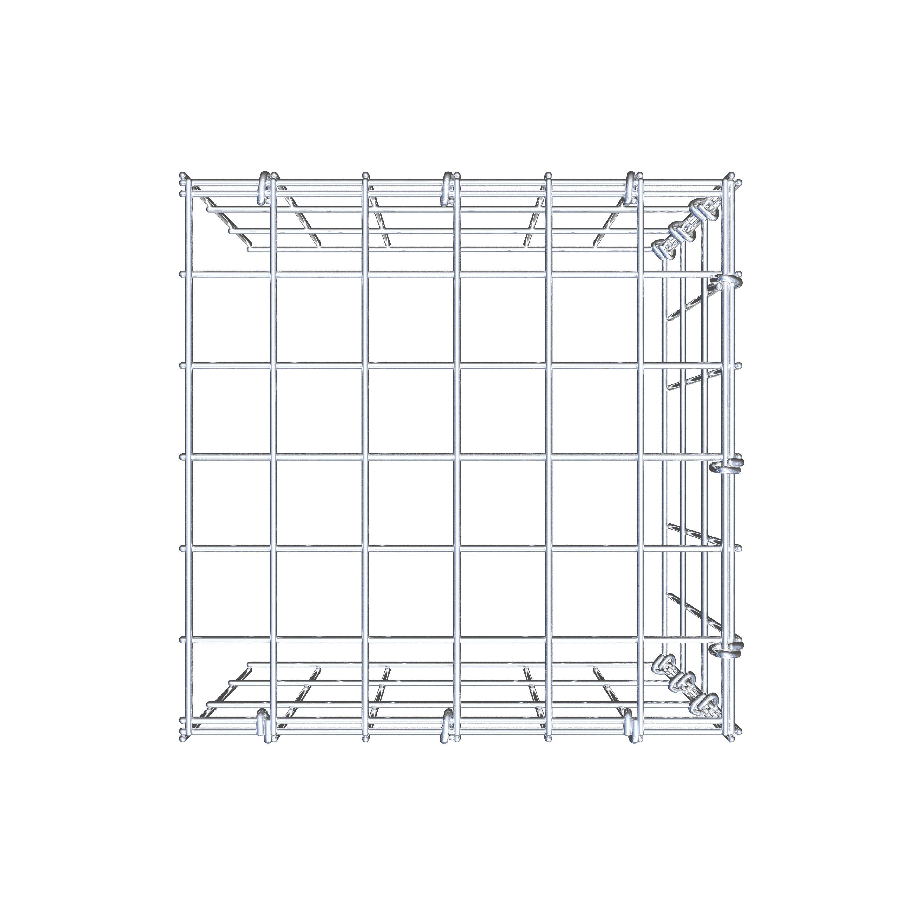 Anbaugabione Typ 4 30 cm x 30 cm x 30 cm (L x H x T), Maschenweite 5 cm x 10 cm, C-Ring