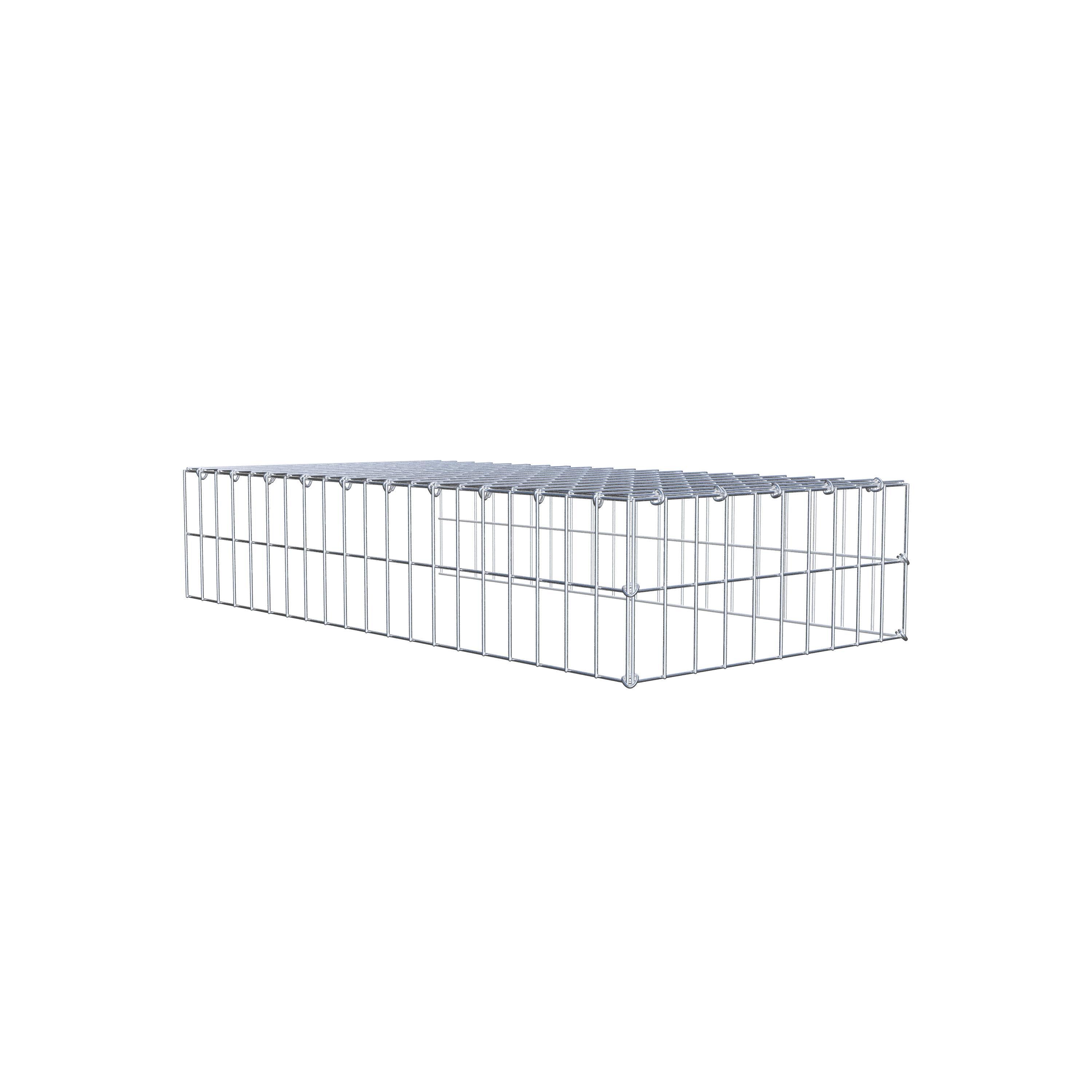 Anbaugabione Typ 4 100 cm x 20 cm x 50 cm (L x H x T), Maschenweite 5 cm x 10 cm, C-Ring