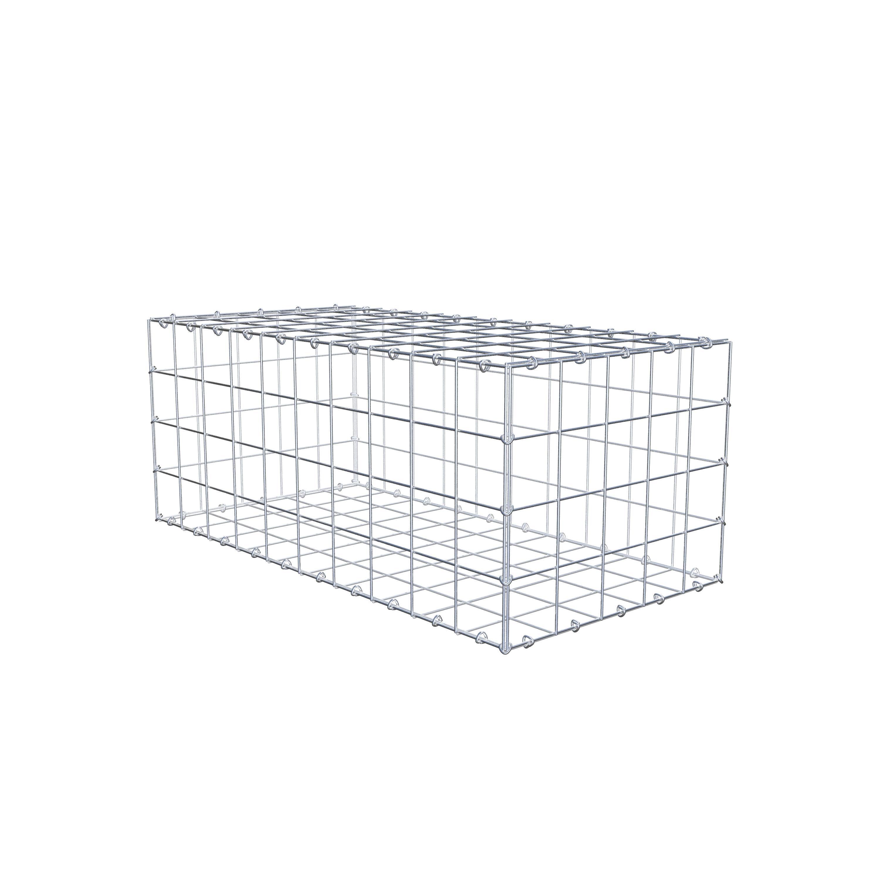 Gabione 100 cm x 40 cm x 50 cm (L x H x T), Maschenweite 10 cm x 10 cm, C-Ring