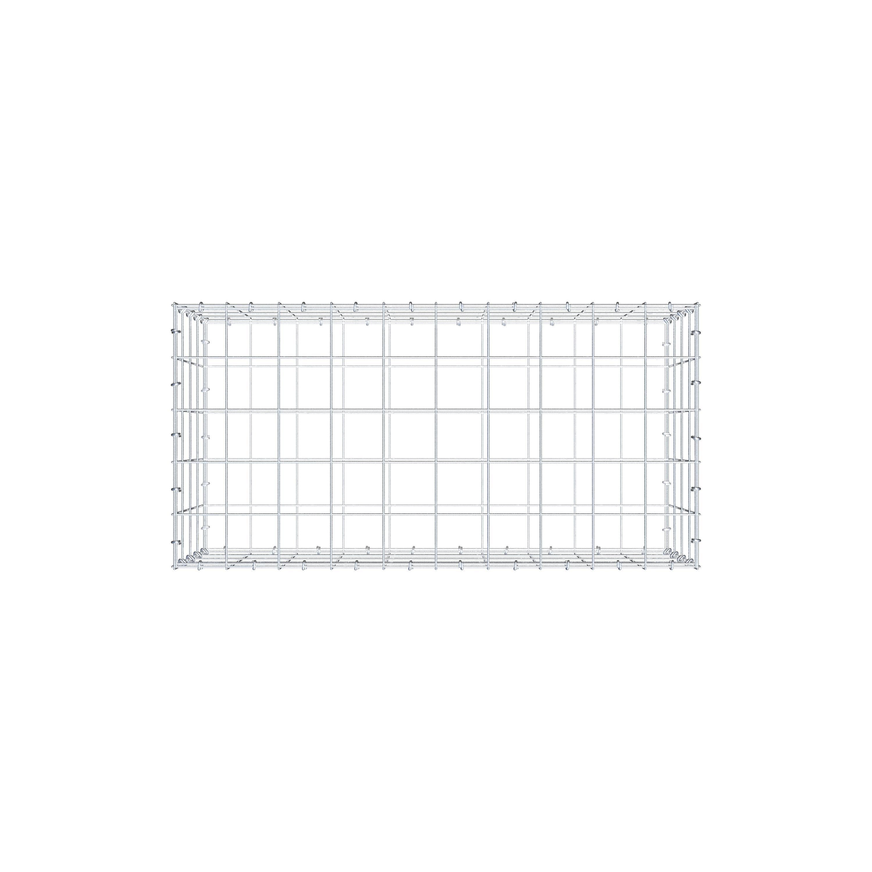 Gabione 100 cm x 40 cm x 50 cm (L x H x T), Maschenweite 10 cm x 10 cm, C-Ring