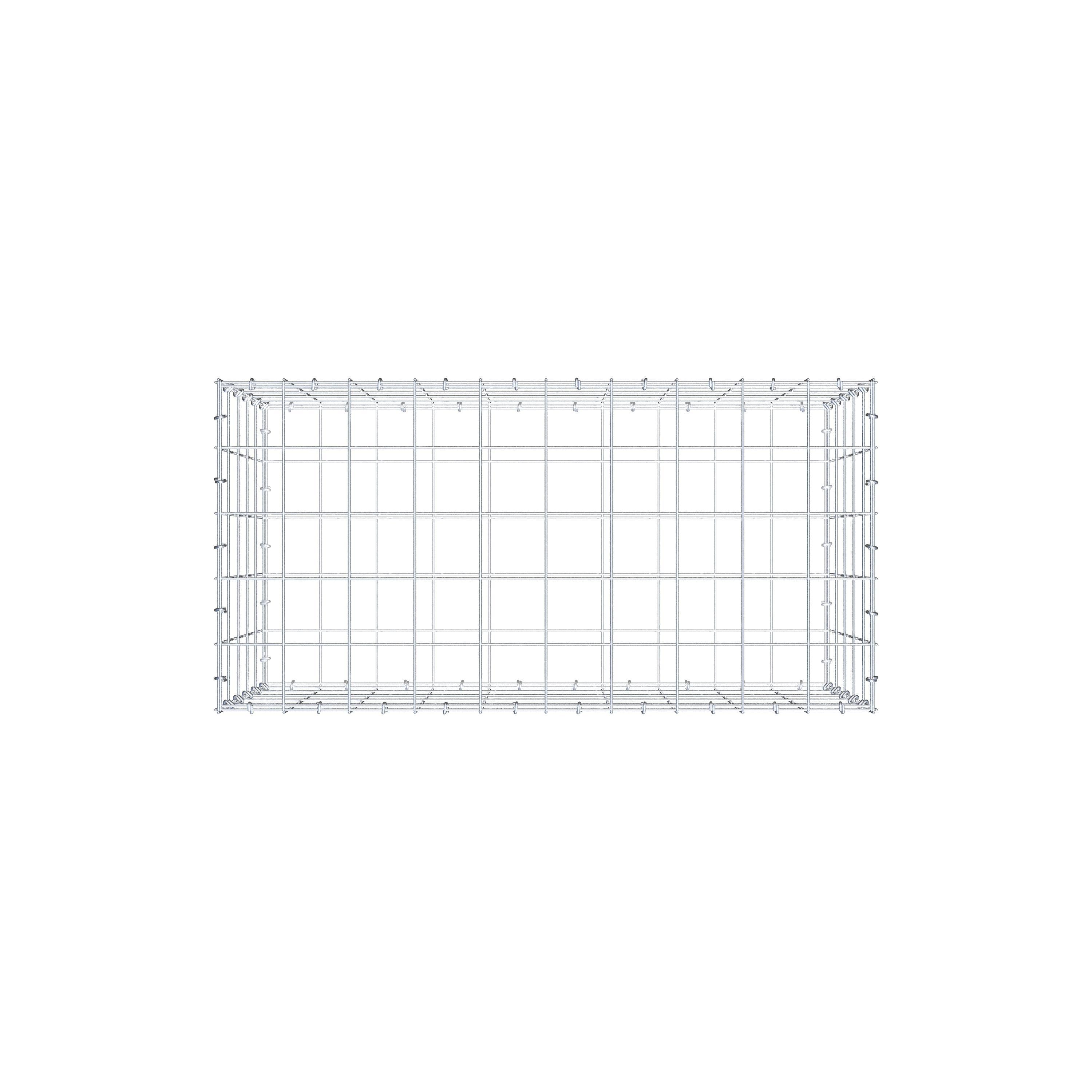Gabione 100 cm x 50 cm x 50 cm (L x H x T), Maschenweite 10 cm x 10 cm, C-Ring