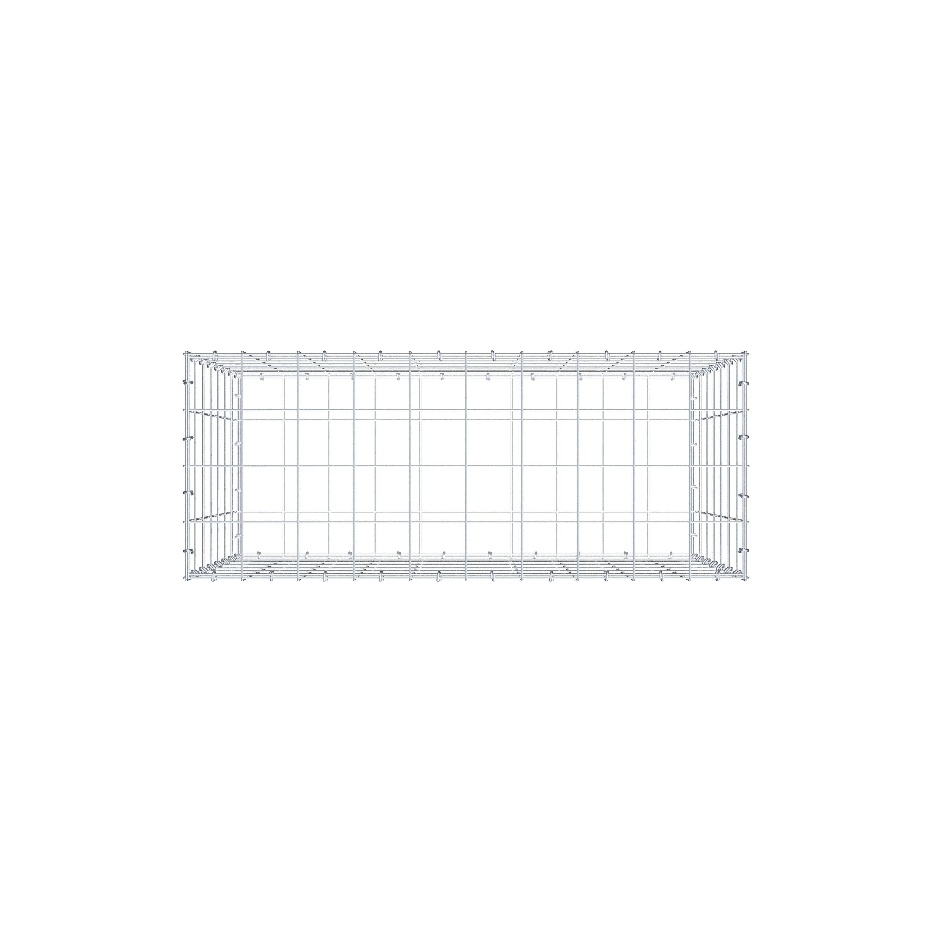 Gabione 100 cm x 70 cm x 40 cm (L x H x T), Maschenweite 10 cm x 10 cm, C-Ring