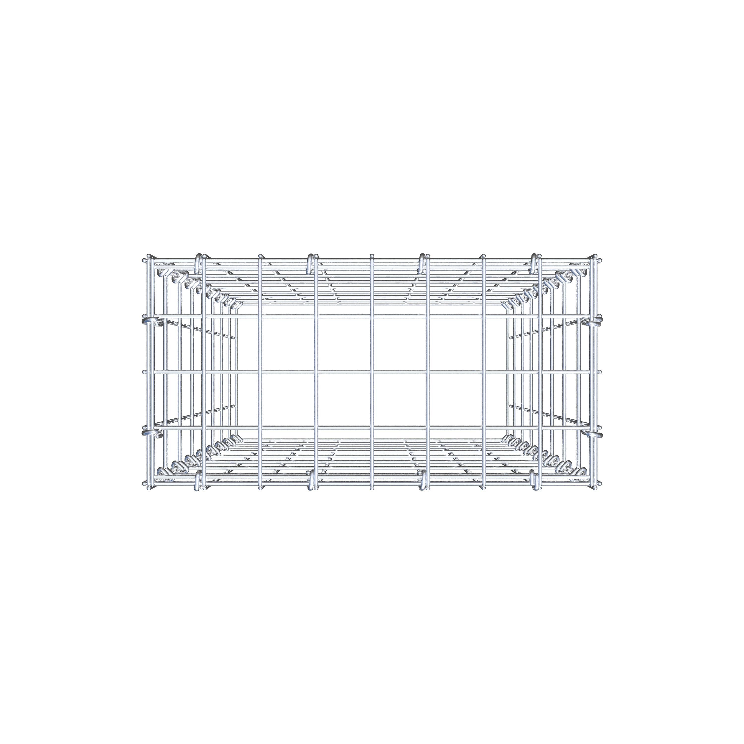 Anbaugabione Typ 3 80 cm x 40 cm x 20 cm (L x H x T), Maschenweite 5 cm x 10 cm, C-Ring