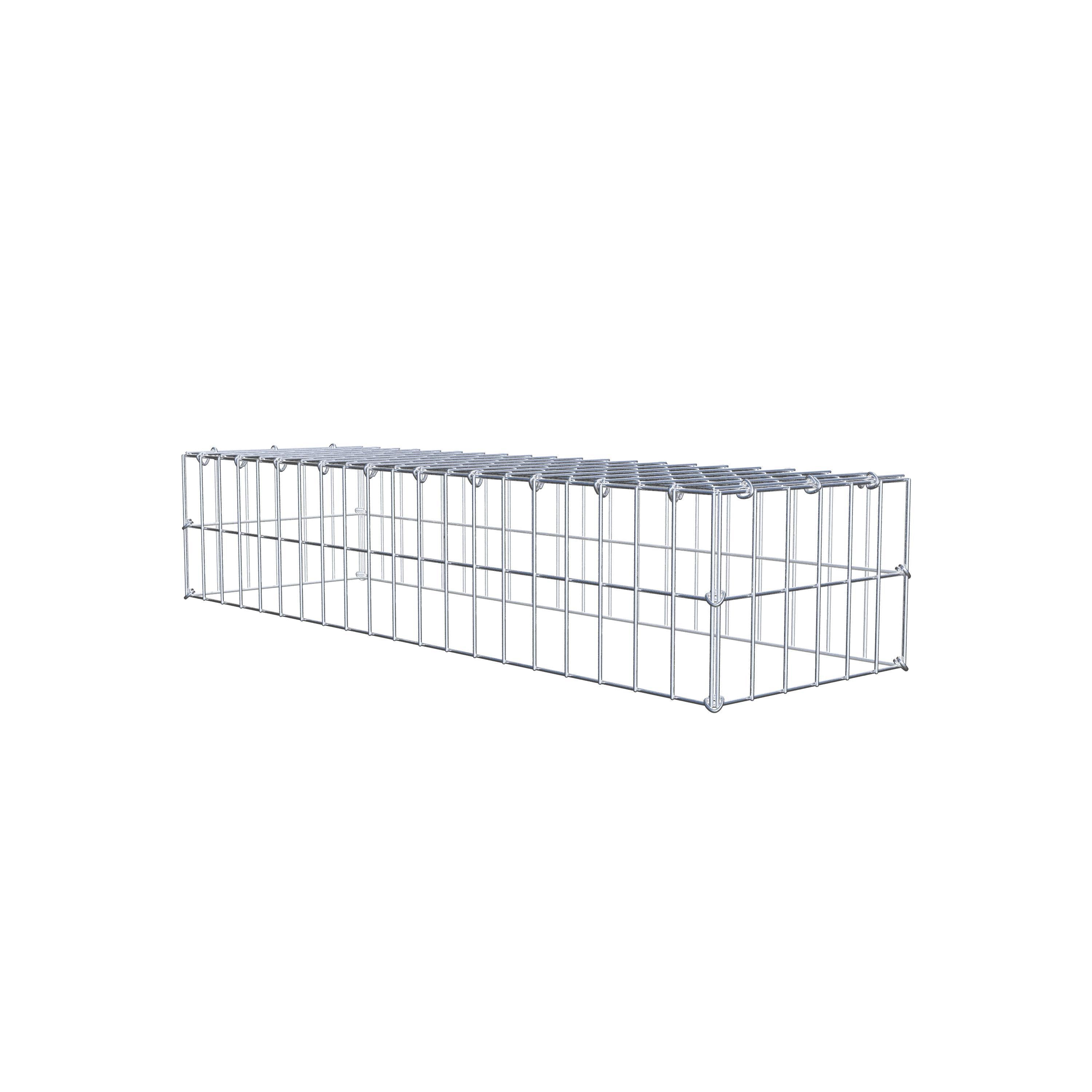 Anbaugabione Typ 3 100 cm x 20 cm x 30 cm (L x H x T), Maschenweite 5 cm x 10 cm, C-Ring