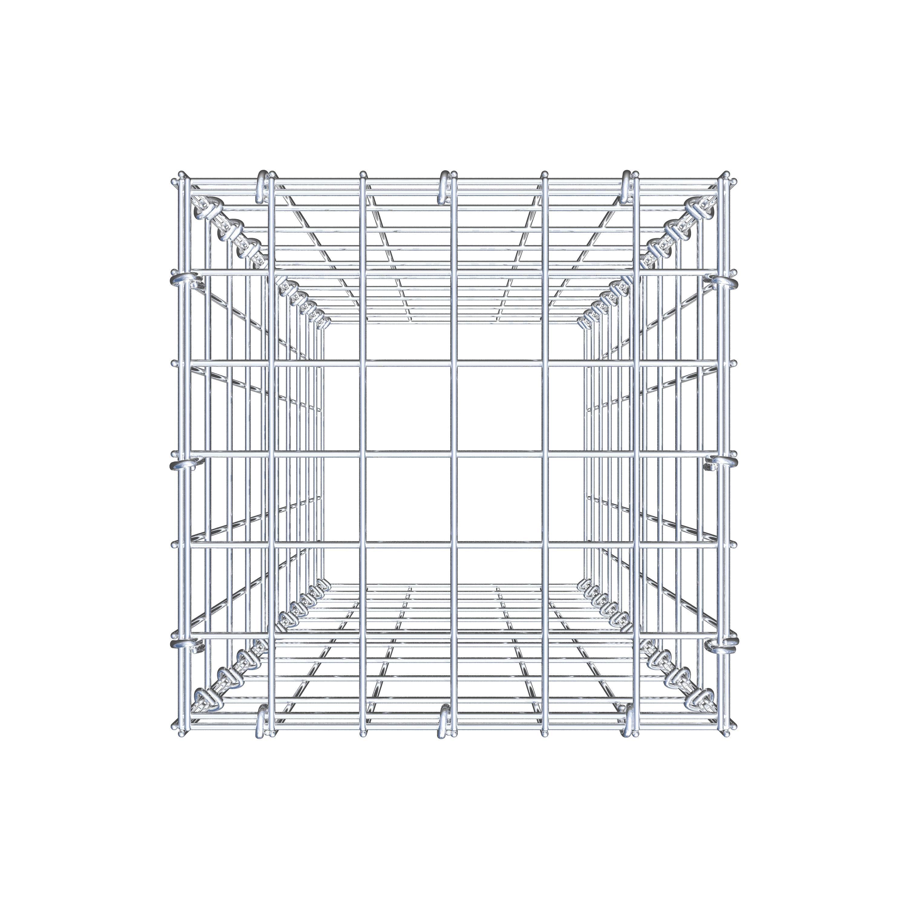 Anbaugabione Typ 3 100 cm x 30 cm x 30 cm (L x H x T), Maschenweite 5 cm x 10 cm, C-Ring