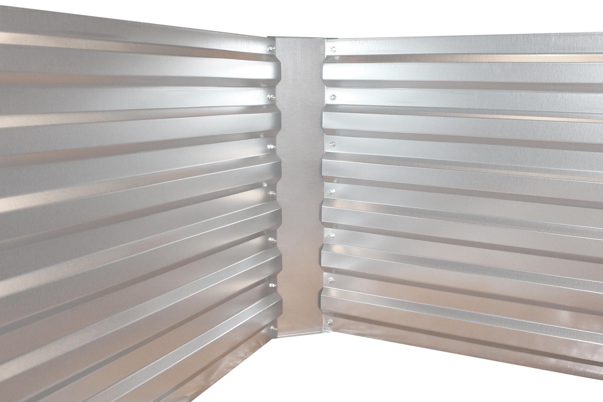 Hochbeet verzinkt Blech mit Aufsatz (184 x 60 x 90 cm ohne Aufsatz. Pflanzmaße)