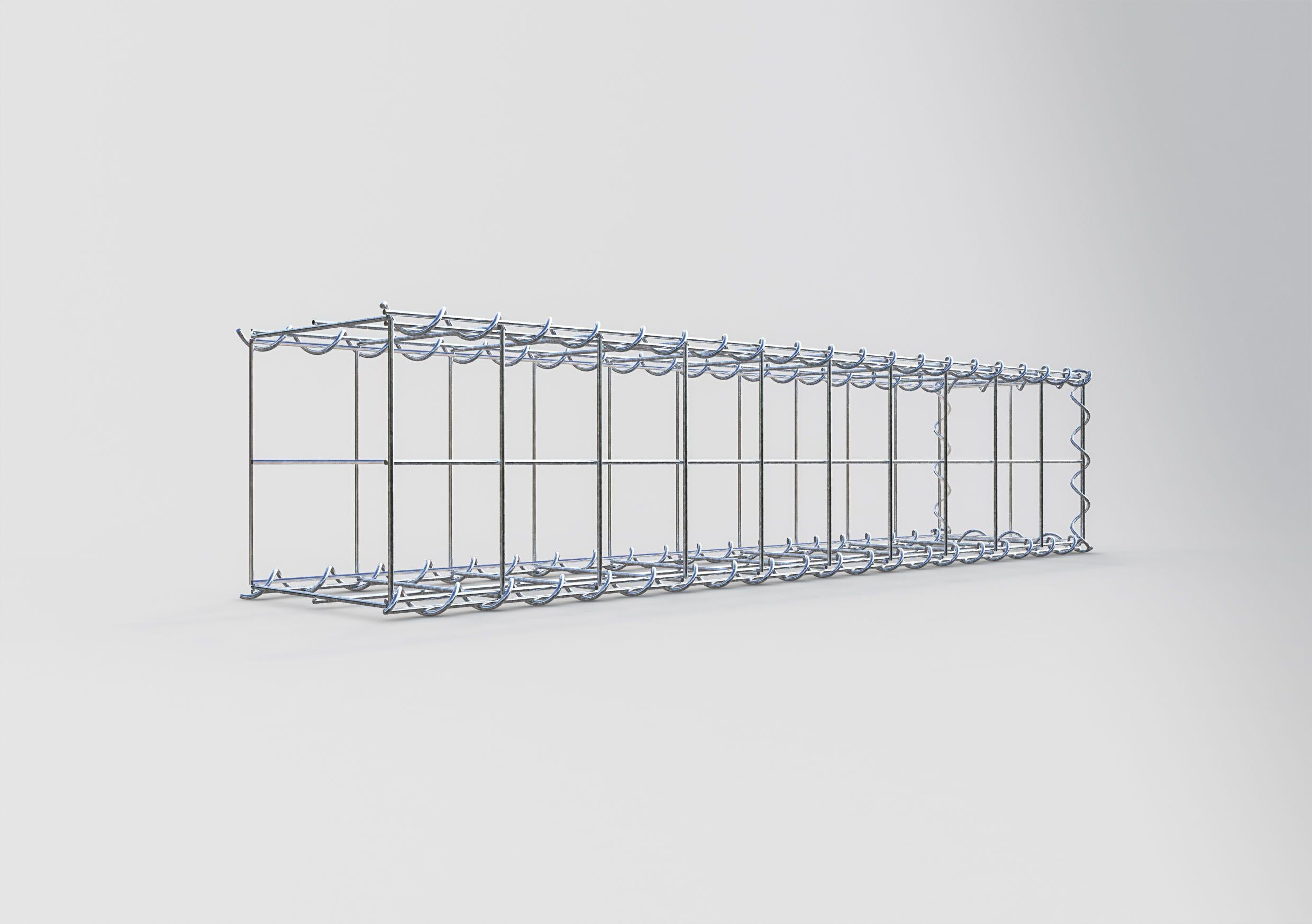Anbaugabione Typ 2 100 cm x 20 cm x 20 cm (L x H x T), Maschenweite 10 cm x 10 cm, Spirale