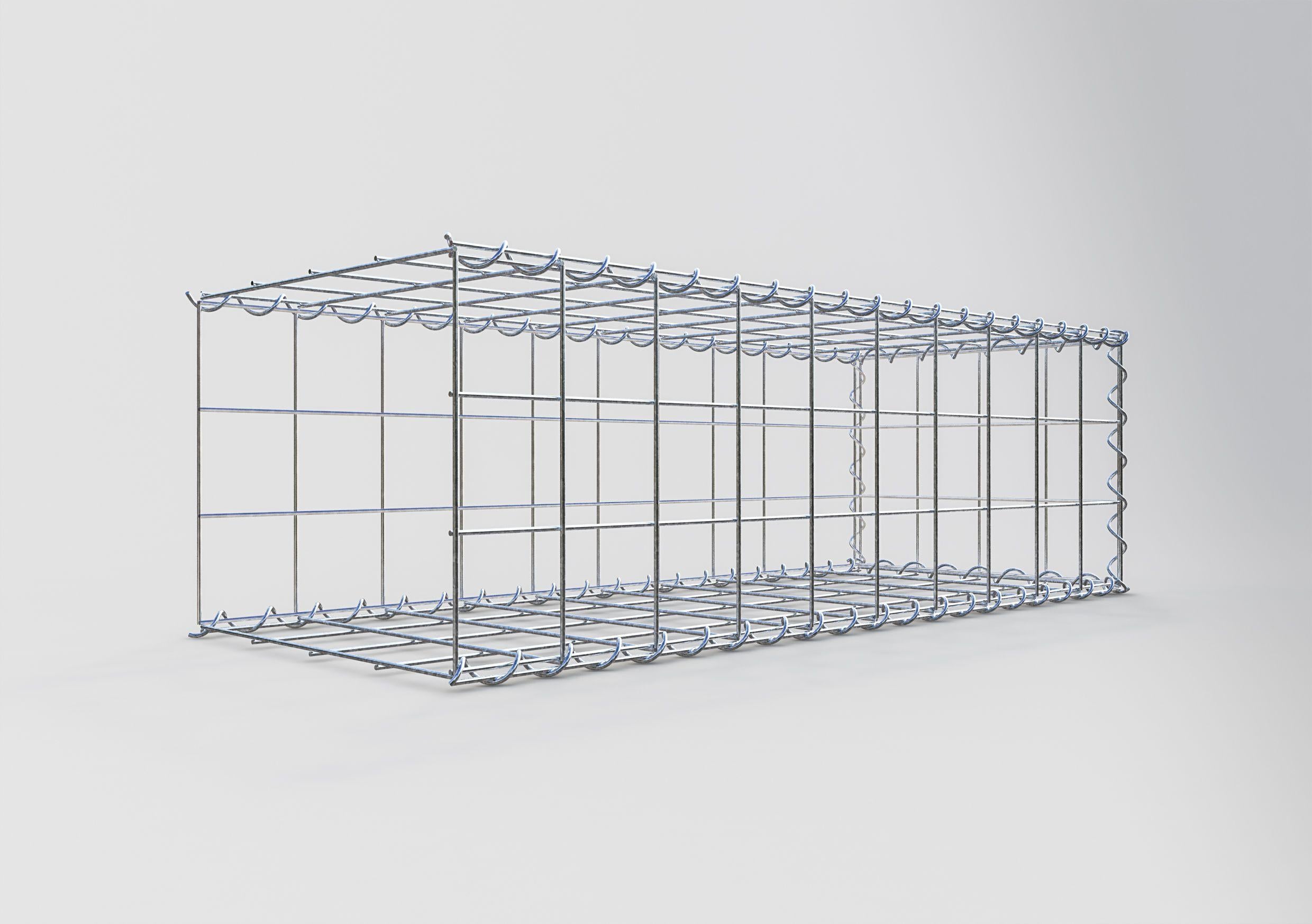 Anbaugabione Typ 2 100 cm x 30 cm x 40 cm (L x H x T), Maschenweite 10 cm x 10 cm, Spirale